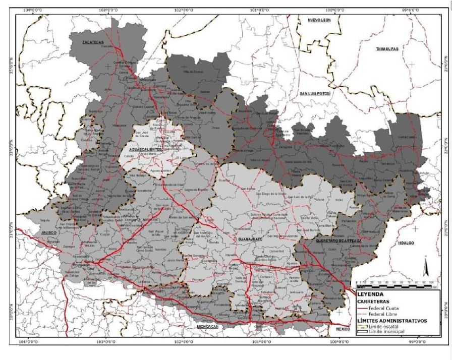 DELIMITACIÓN DEL BAJÍO: 209 MUNICIPIOS